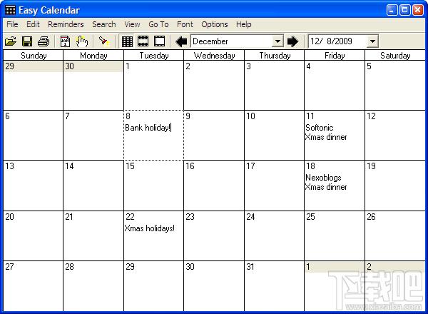 Easy Calender,Easy Calender下载,桌面行事月历
